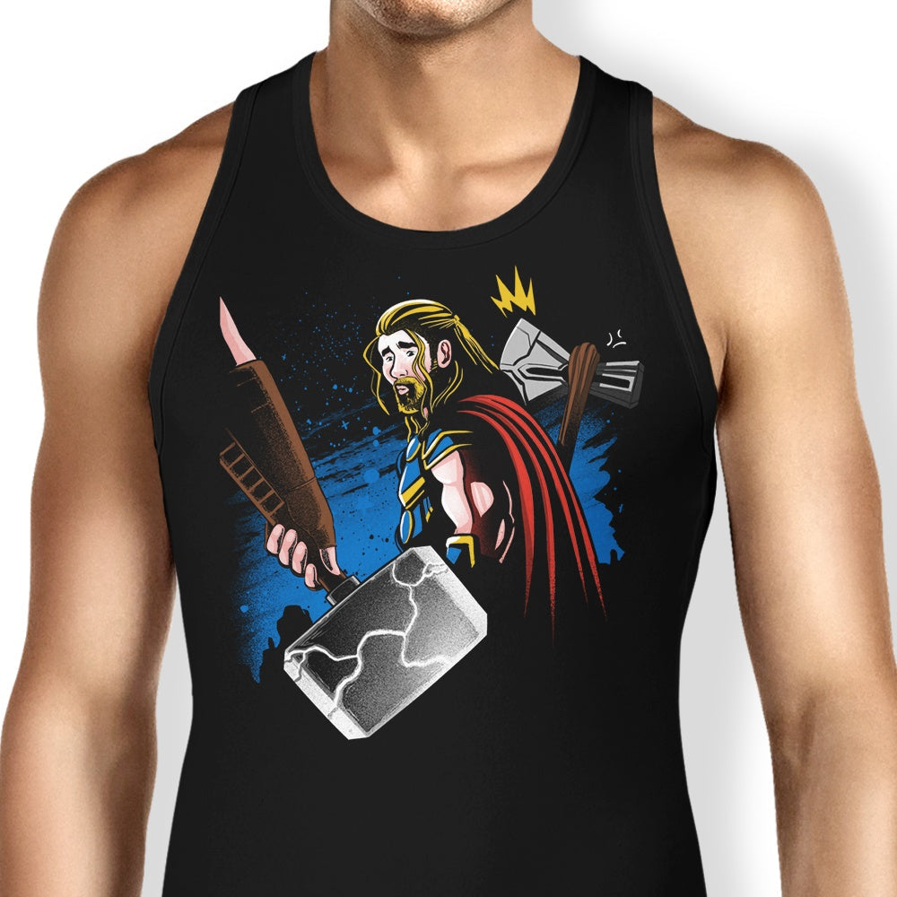 Distracted God Tank Top - Adult & Kids T-Shirts, Sweatshirts & Hoodies apparel design preview 1