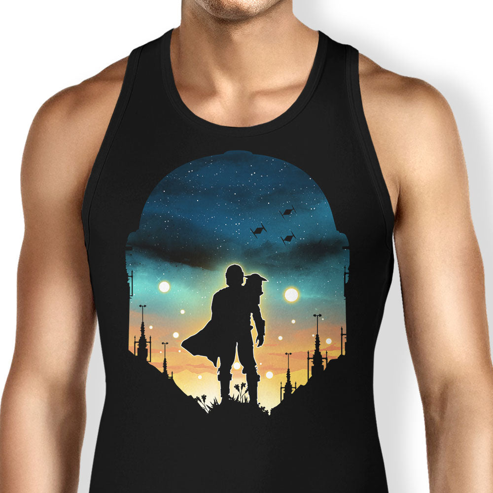 Djarin Sunset Tank Top - Adult & Kids T-Shirts, Sweatshirts & Hoodies apparel design preview 1