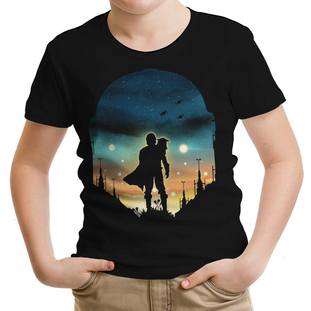 Djarin Sunset Youth Apparel - Adult & Kids T-Shirts, Sweatshirts & Hoodies apparel design preview 1
