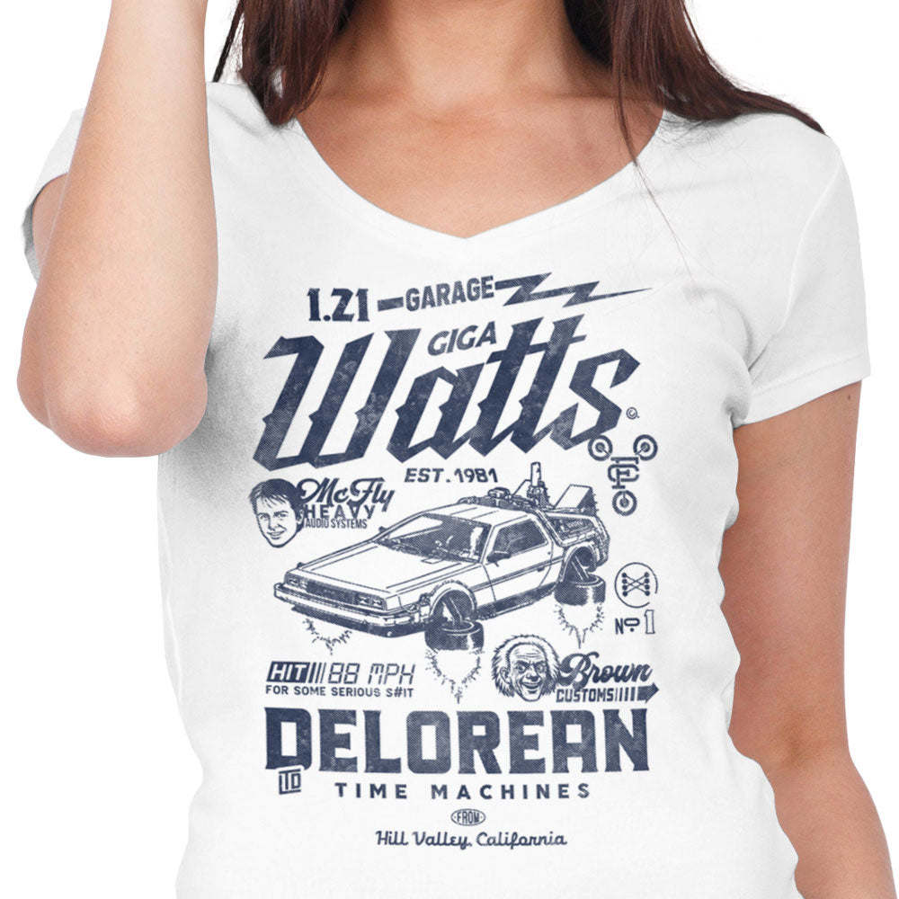 Doc Brown Customs Women's V-Neck - Adult & Kids T-Shirts, Sweatshirts & Hoodies apparel design preview 2