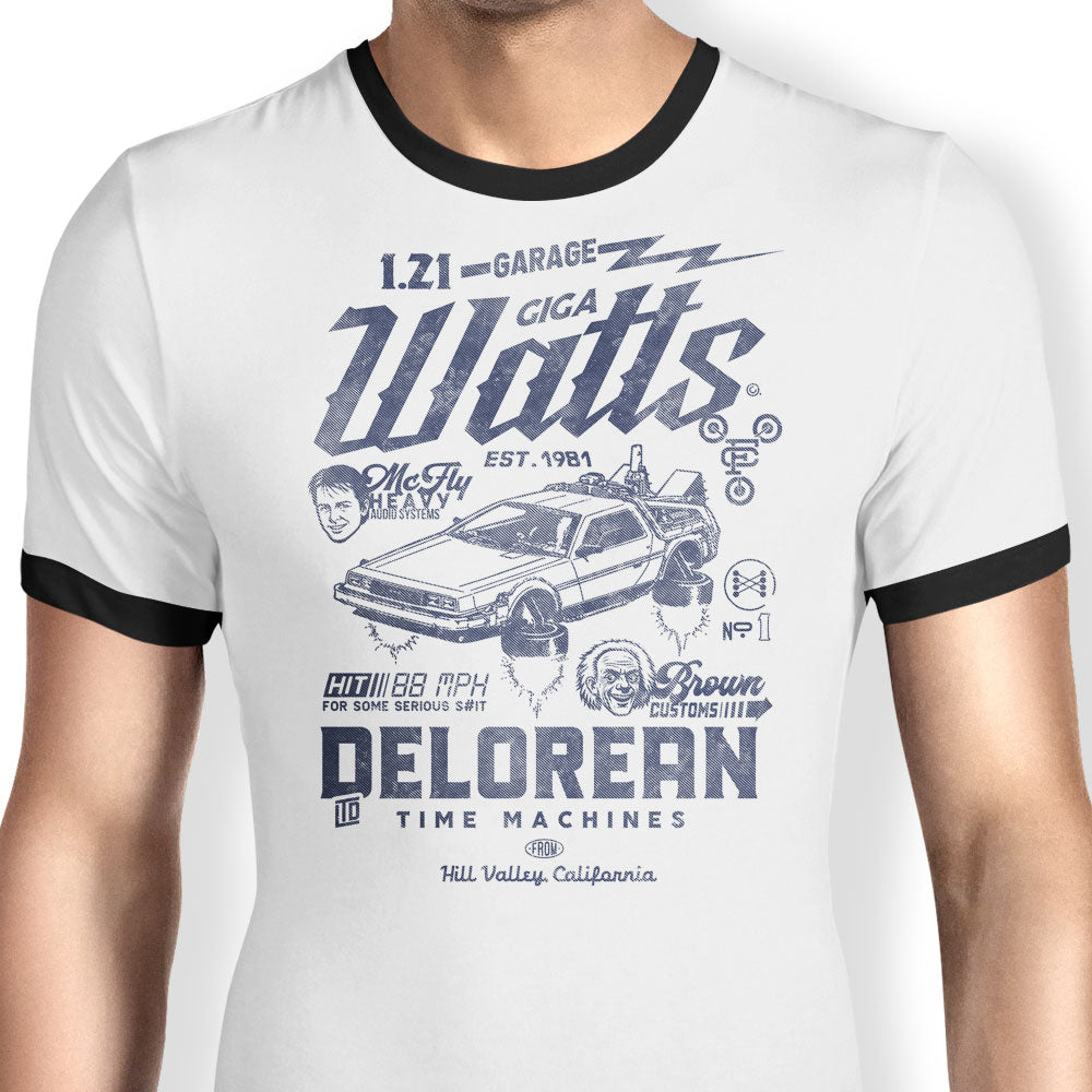 Doc Brown Customs Ringer - Adult & Kids T-Shirts, Sweatshirts & Hoodies apparel design preview 1
