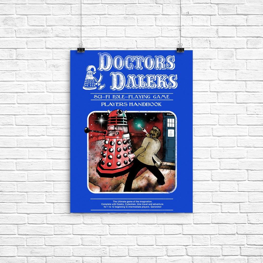 Doctors and Daleks Poster - Adult & Kids T-Shirts, Sweatshirts & Hoodies apparel design preview 1