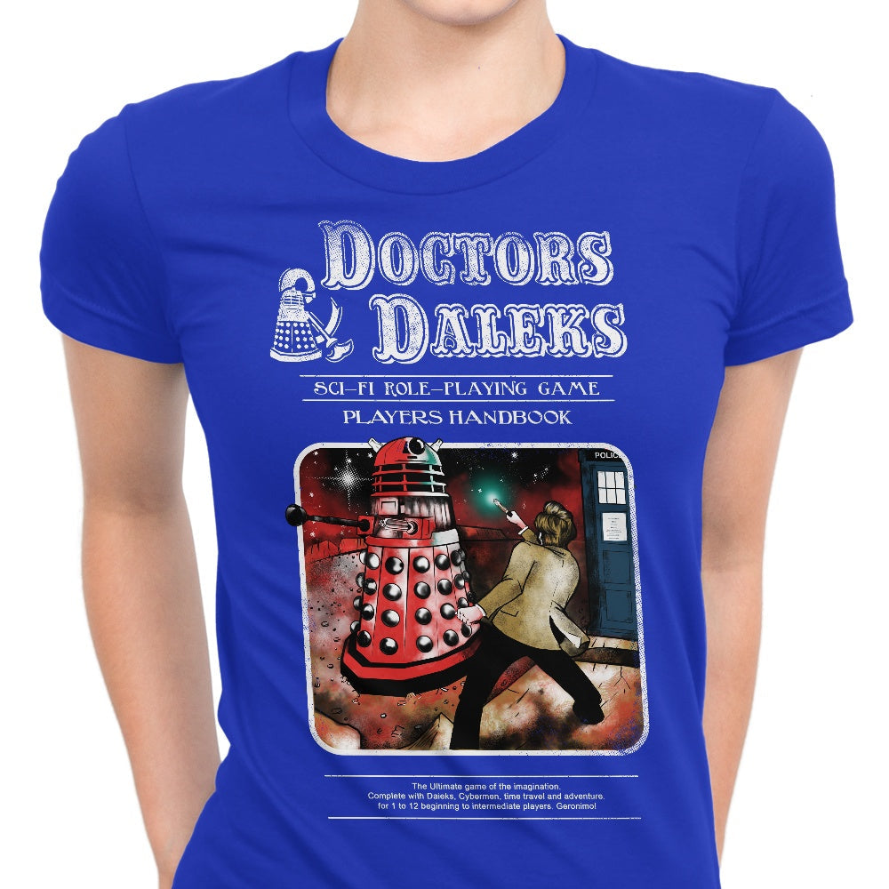Doctors and Daleks Women's Apparel - Adult & Kids T-Shirts, Sweatshirts & Hoodies apparel design preview 1