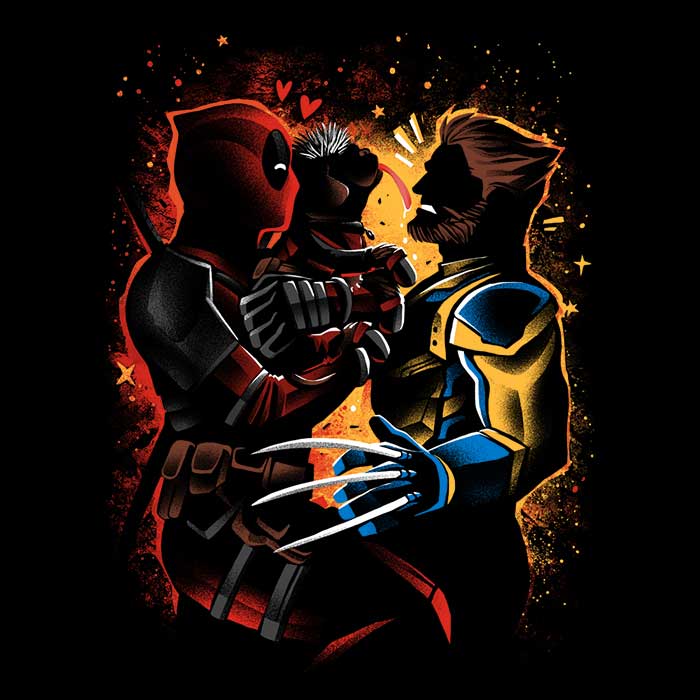 Dogpool Love Men's Apparel - Adult & Kids T-Shirts, Sweatshirts & Hoodies apparel design preview 2