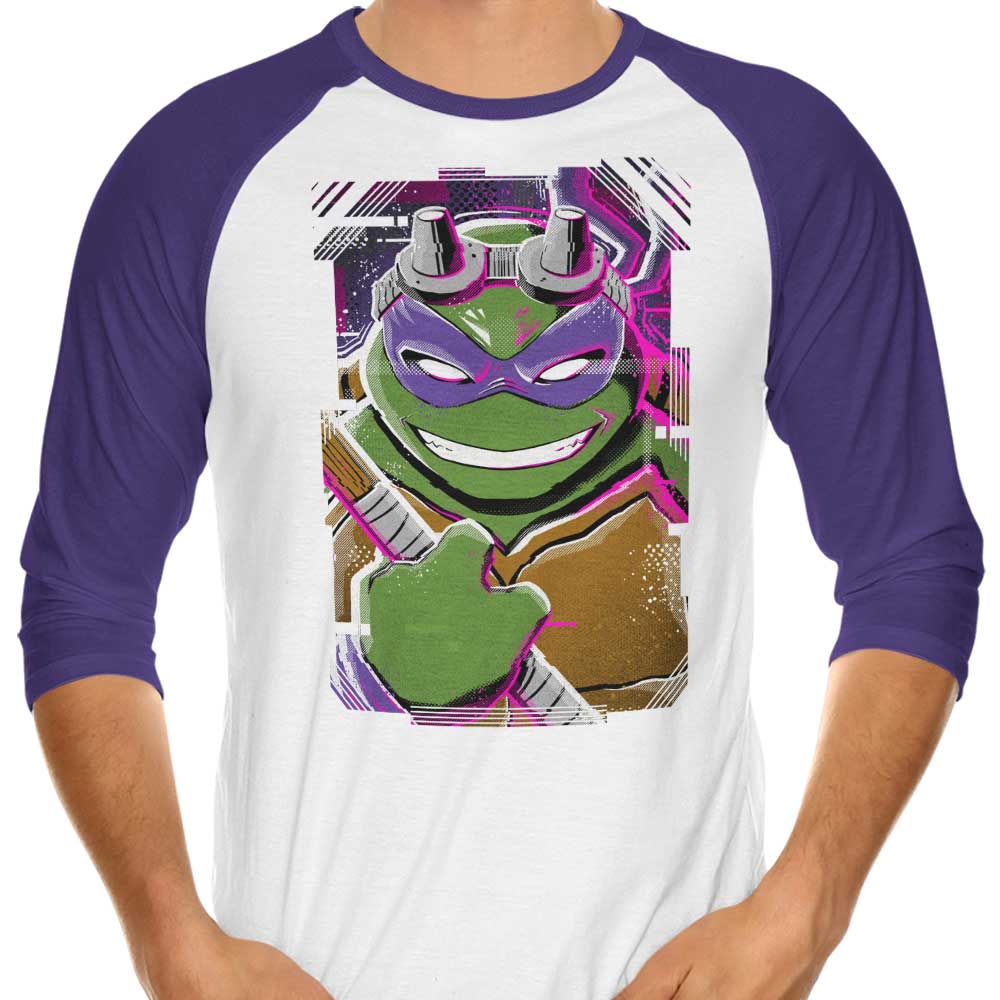 Donnie Glitch 3/4 Sleeve Raglan - Adult & Kids T-Shirts, Sweatshirts & Hoodies apparel design preview 1