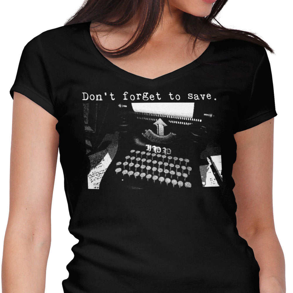 Don't Forget to Save Women's V-Neck - Adult & Kids T-Shirts, Sweatshirts & Hoodies apparel design preview 1