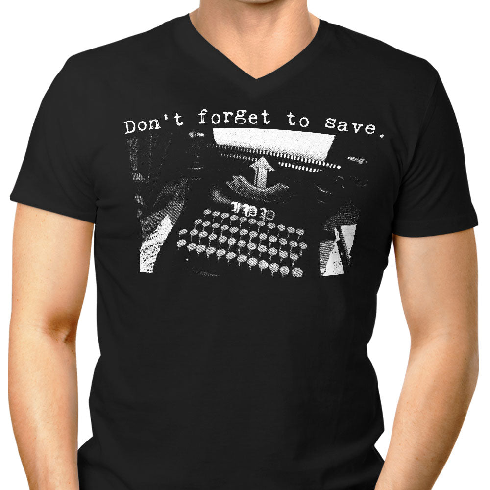 Don't Forget to Save Men's V-Neck - Adult & Kids T-Shirts, Sweatshirts & Hoodies apparel design preview 1