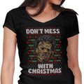 Don't Mess with Xmas Women's V-Neck - Adult & Kids T-Shirts, Sweatshirts & Hoodies apparel design preview 1