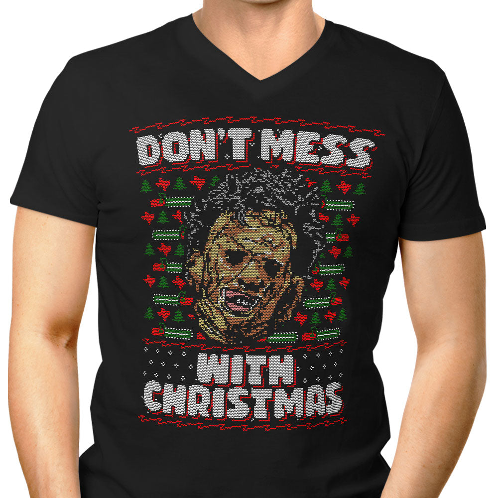 Don't Mess with Xmas Men's V-Neck - Adult & Kids T-Shirts, Sweatshirts & Hoodies apparel design preview 1