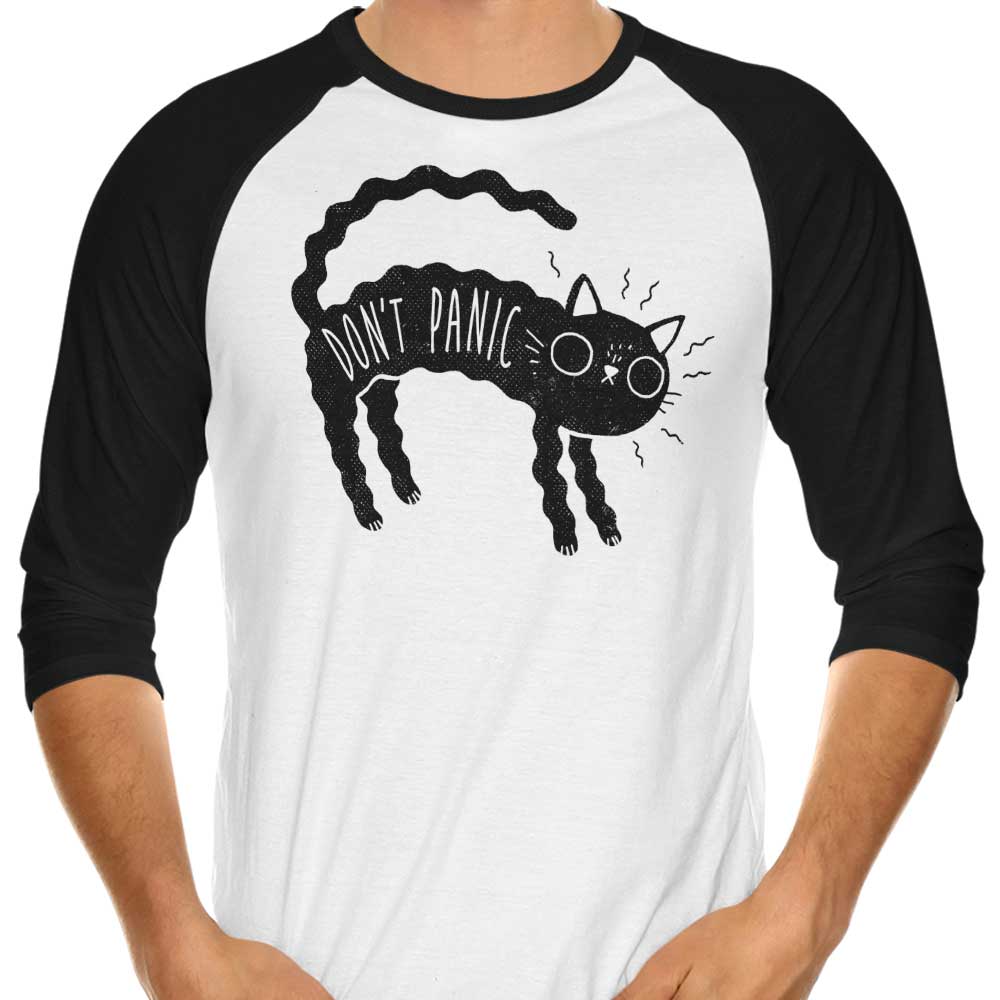 Don't Panic 3/4 Sleeve Raglan - Adult & Kids T-Shirts, Sweatshirts & Hoodies apparel design preview 1
