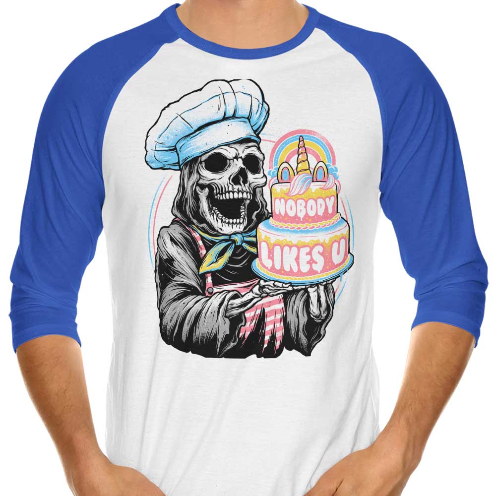 Doom Cake 3/4 Sleeve Raglan - Adult & Kids T-Shirts, Sweatshirts & Hoodies apparel design preview 1