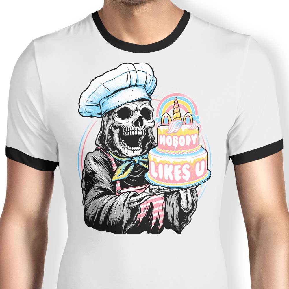 Doom Cake Ringer - Adult & Kids T-Shirts, Sweatshirts & Hoodies apparel design preview 1