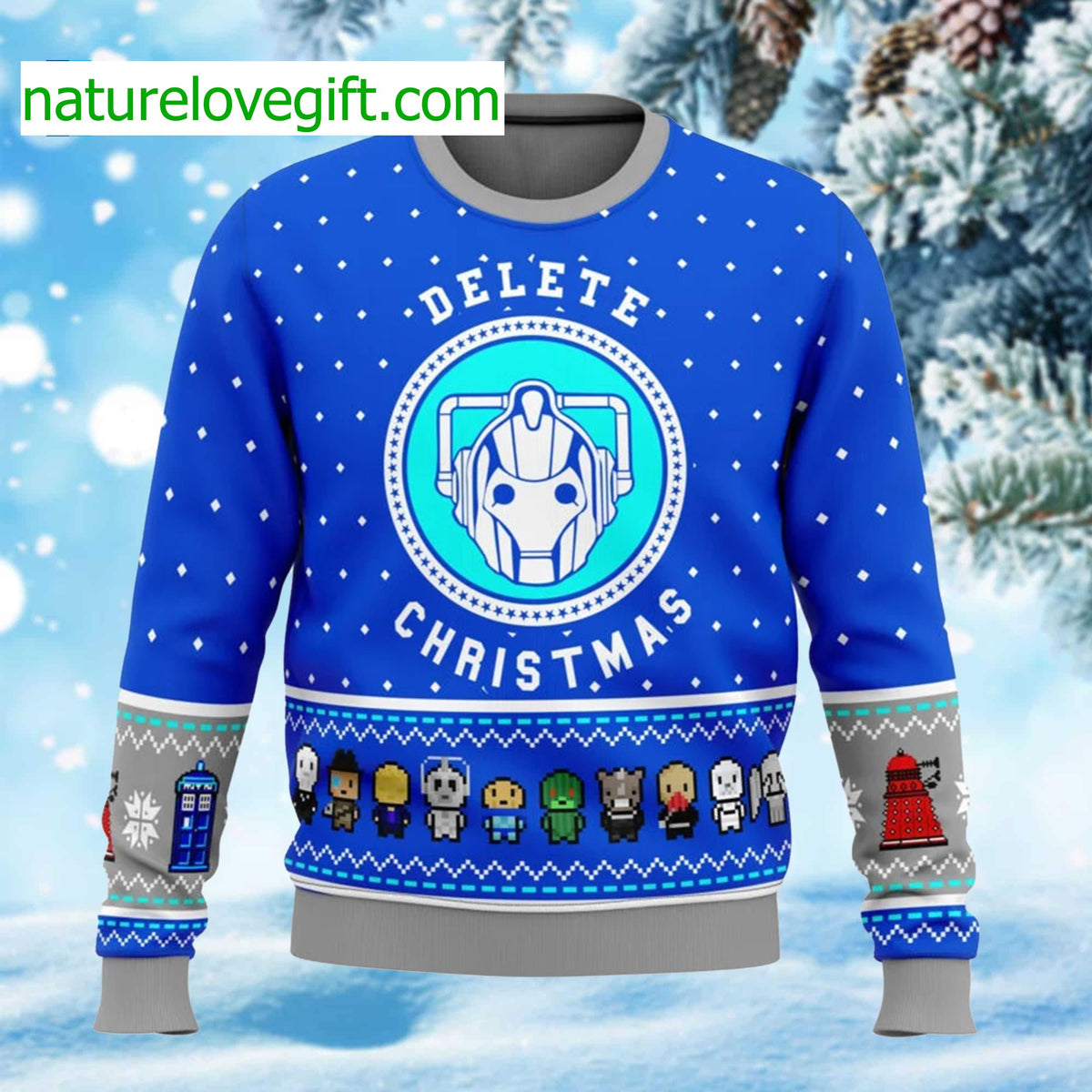 Dr Who Dalek Delete Christmas Ugly Christmas Sweater product image