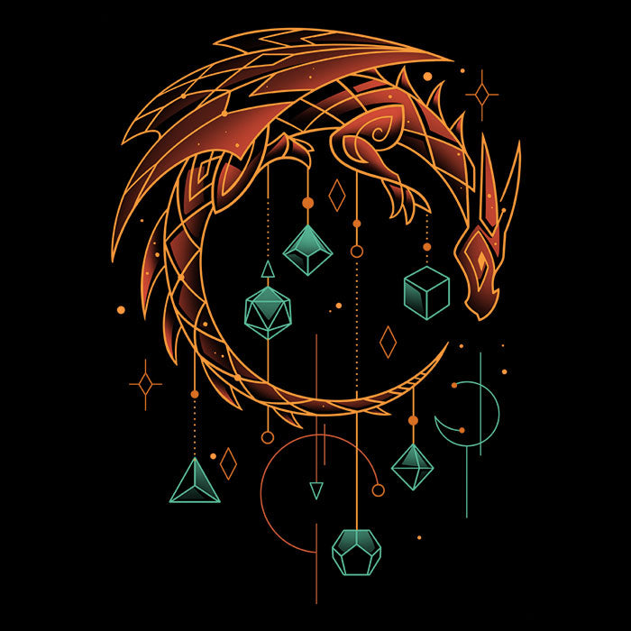 Draconic Dice Keeper Men's V-Neck - Adult & Kids T-Shirts, Sweatshirts & Hoodies apparel design preview 2