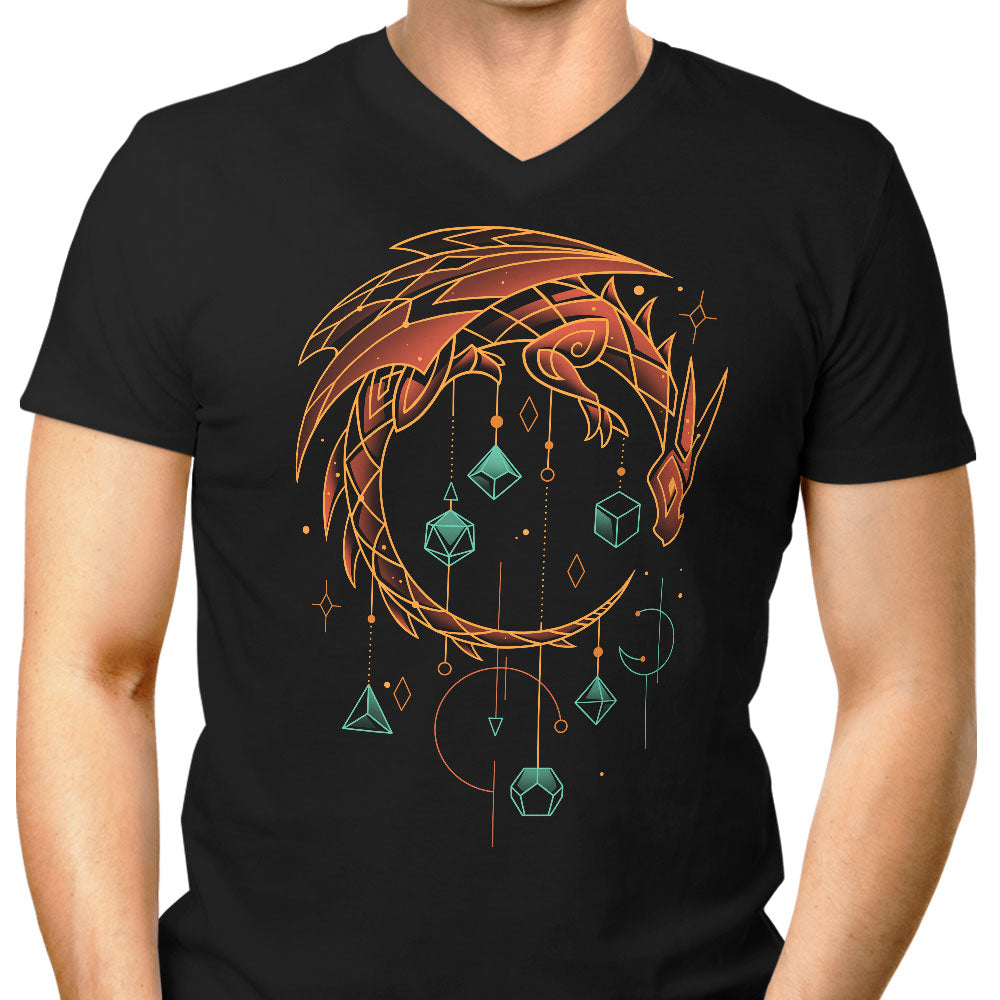 Draconic Dice Keeper Men's V-Neck - Adult & Kids T-Shirts, Sweatshirts & Hoodies apparel design preview 1