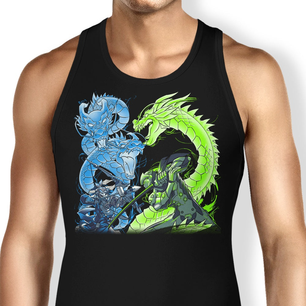 Dragon Bros Tank Top - Adult & Kids T-Shirts, Sweatshirts & Hoodies apparel design preview 1