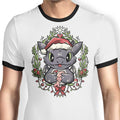 Dragon Christmas Ringer - Adult & Kids T-Shirts, Sweatshirts & Hoodies apparel design preview 1