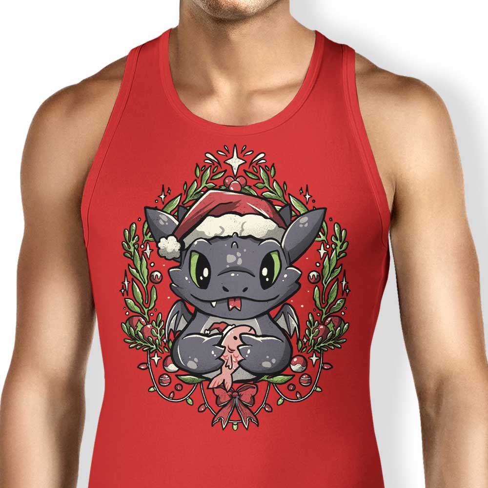 Dragon Christmas Tank Top - Adult & Kids T-Shirts, Sweatshirts & Hoodies apparel design preview 1