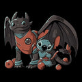 Dragon Cuties Coasters - Adult & Kids T-Shirts, Sweatshirts & Hoodies apparel design preview 1