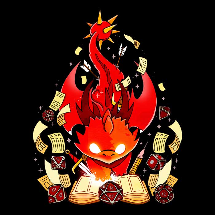Dragon Dice Set - Adult & Kids T-Shirts, Sweatshirts & Hoodies apparel design preview 2