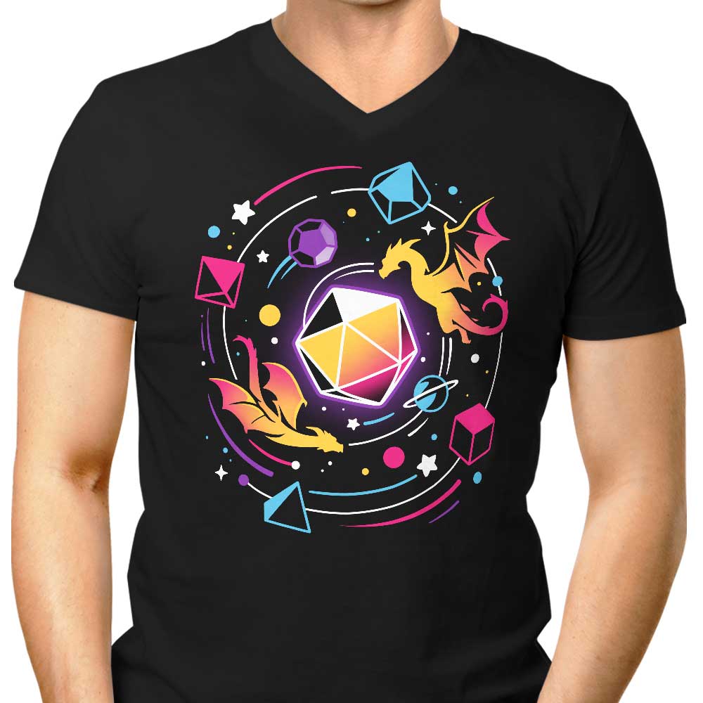 Dragon Dice Solar System Men's V-Neck - Adult & Kids T-Shirts, Sweatshirts & Hoodies apparel design preview 1