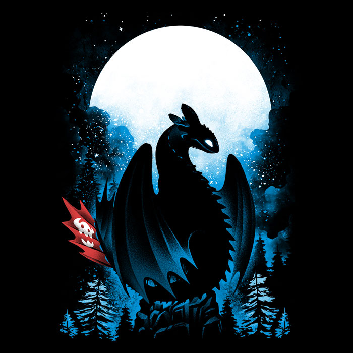 Dragon in the Moonlight Men's Apparel - Adult & Kids T-Shirts, Sweatshirts & Hoodies apparel design preview 2