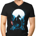 Dragon in the Moonlight Men's V-Neck - Adult & Kids T-Shirts, Sweatshirts & Hoodies apparel design preview 1