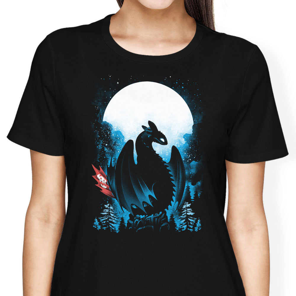 Dragon in the Moonlight Women's Apparel - Adult & Kids T-Shirts, Sweatshirts & Hoodies apparel design preview 1