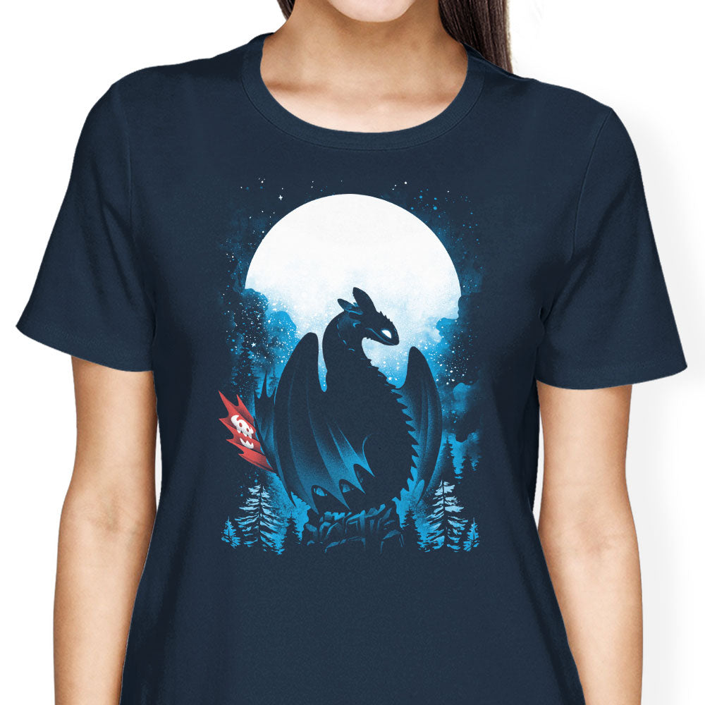 Dragon in the Moonlight Women's Apparel - Adult & Kids T-Shirts, Sweatshirts & Hoodies apparel design preview 2