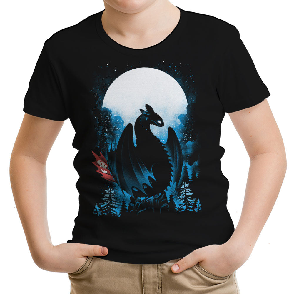 Dragon in the Moonlight Youth Apparel - Adult & Kids T-Shirts, Sweatshirts & Hoodies apparel design preview 1