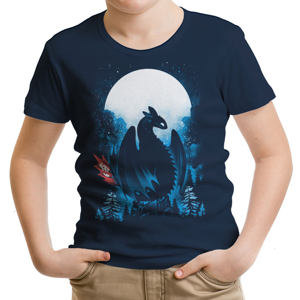 Dragon in the Moonlight Youth Apparel - Adult & Kids T-Shirts, Sweatshirts & Hoodies apparel design preview 2