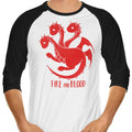 Dragon Kawaii 3/4 Sleeve Raglan - Adult & Kids T-Shirts, Sweatshirts & Hoodies apparel design preview 1