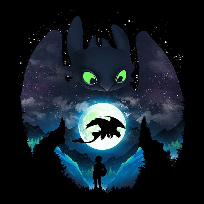 Dragon Sunset Coasters - Adult & Kids T-Shirts, Sweatshirts & Hoodies apparel design preview 1