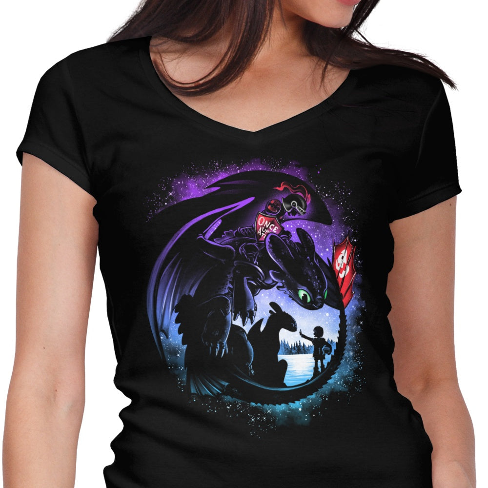 Dragons and Women's V-Neck - Adult & Kids T-Shirts, Sweatshirts & Hoodies apparel design preview 1