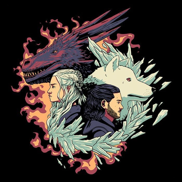 Dragons and Wolves Youth Apparel - Adult & Kids T-Shirts, Sweatshirts & Hoodies apparel design preview 2