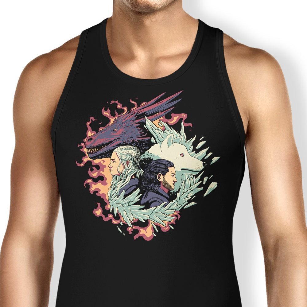 Dragons and Wolves Tank Top - Adult & Kids T-Shirts, Sweatshirts & Hoodies apparel design preview 1