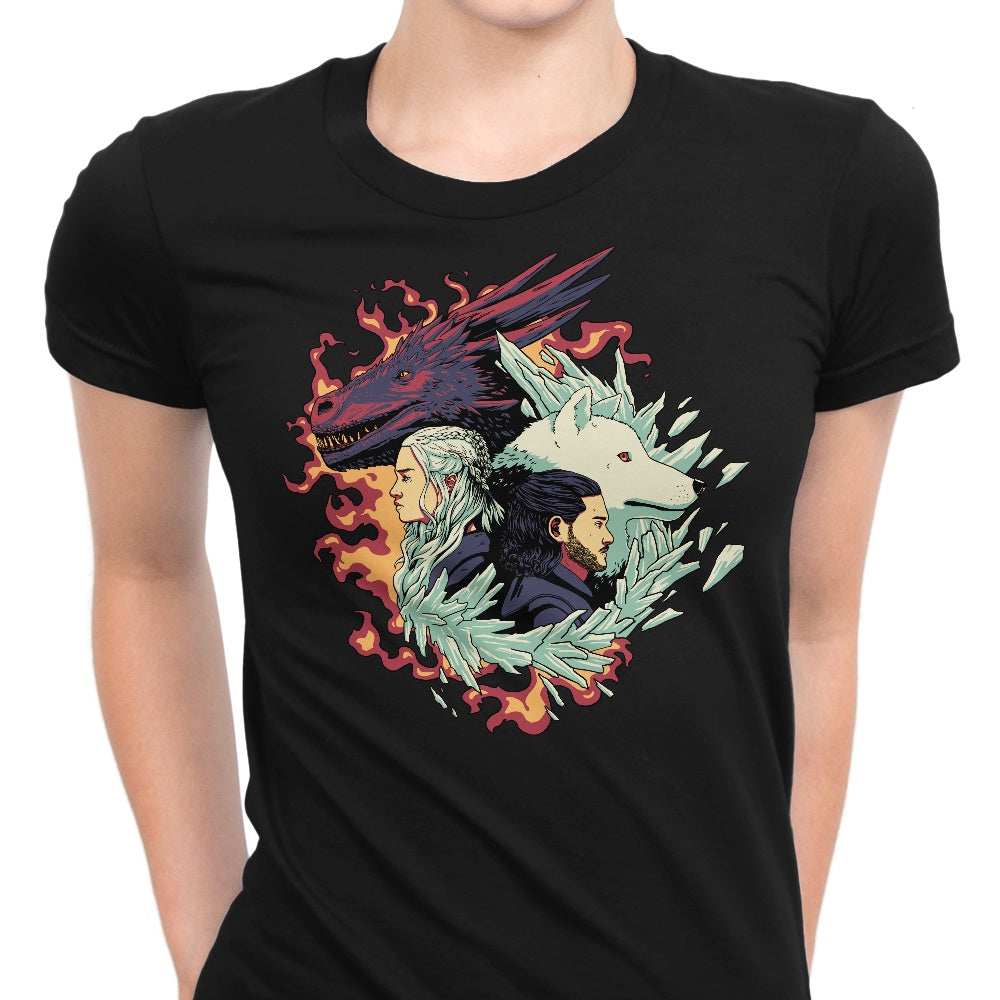 Dragons and Wolves Women's Apparel - Adult & Kids T-Shirts, Sweatshirts & Hoodies apparel design preview 1