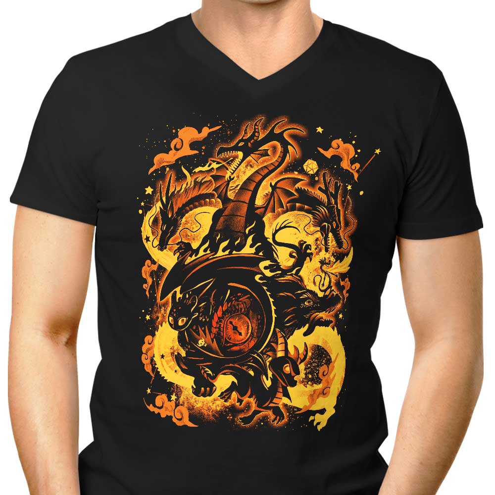 Dragon's Festival Men's V-Neck - Adult & Kids T-Shirts, Sweatshirts & Hoodies apparel design preview 1