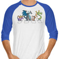 Dragons on Abbey Road 3/4 Sleeve Raglan - Adult & Kids T-Shirts, Sweatshirts & Hoodies apparel design preview 1