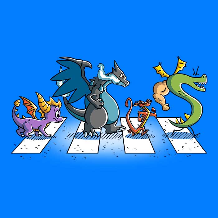 Dragons on Abbey Road Tank Top - Adult & Kids T-Shirts, Sweatshirts & Hoodies apparel design preview 2