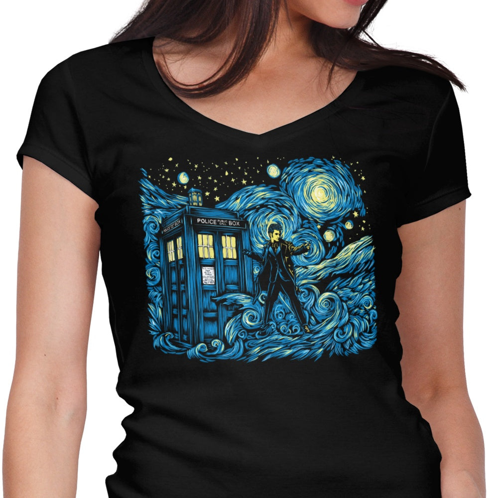 Dreams of Time and Space Women's V-Neck - Adult & Kids T-Shirts, Sweatshirts & Hoodies apparel design preview 1