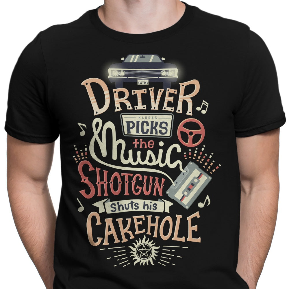 Driver Picks the Music Men's Apparel - Adult & Kids T-Shirts, Sweatshirts & Hoodies apparel design preview 2