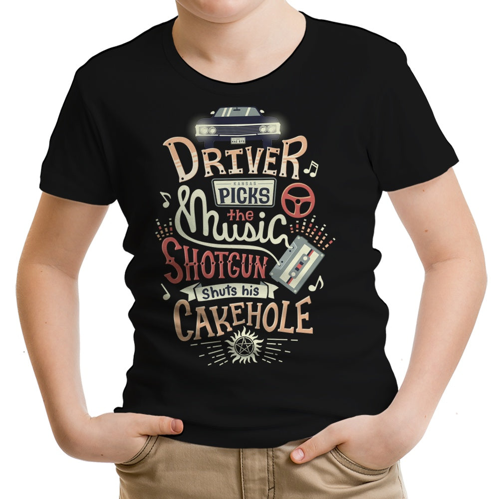 Driver Picks the Music Youth Apparel - Adult & Kids T-Shirts, Sweatshirts & Hoodies apparel design preview 1