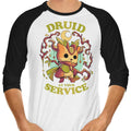 Druid at Your Service 3/4 Sleeve Raglan - Adult & Kids T-Shirts, Sweatshirts & Hoodies apparel design preview 1