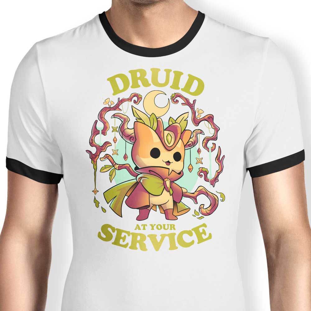 Druid at Your Service Ringer - Adult & Kids T-Shirts, Sweatshirts & Hoodies apparel design preview 1