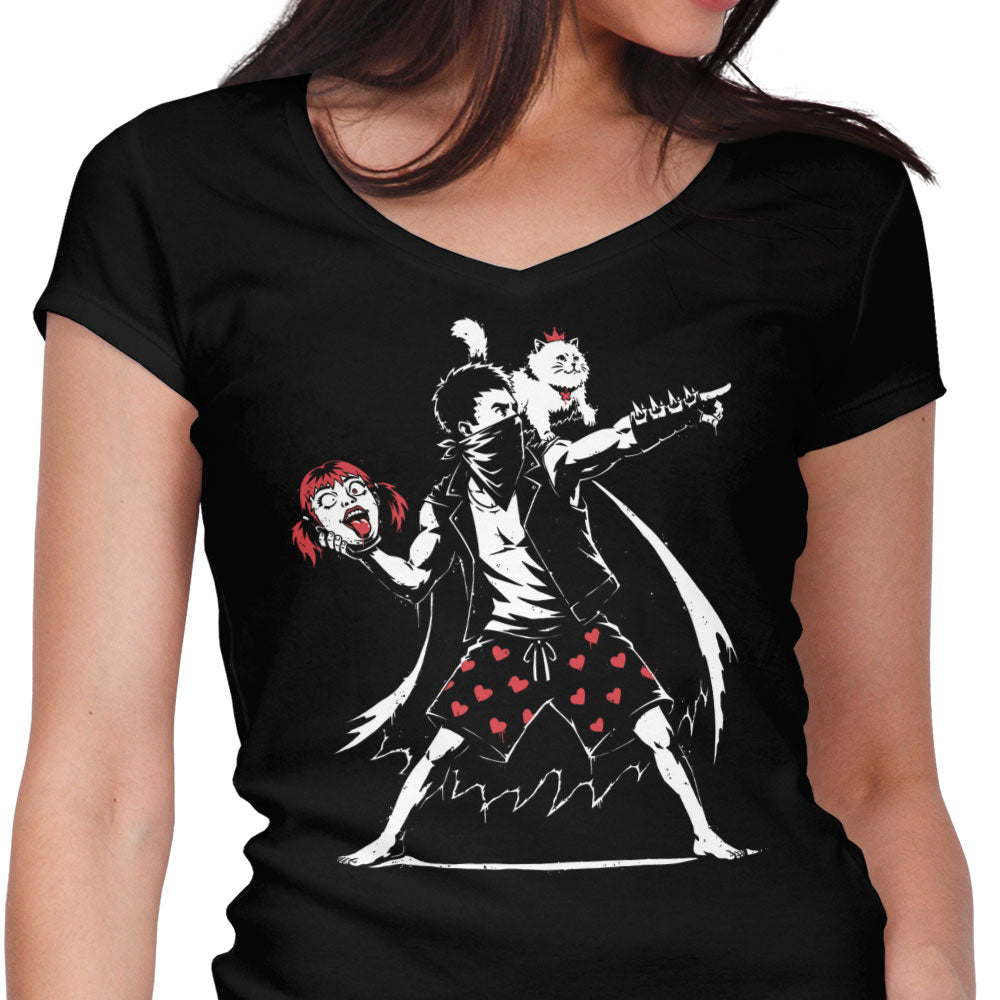 Dungeon Crawler Graffiti Women's V-Neck - Adult & Kids T-Shirts, Sweatshirts & Hoodies apparel design preview 1