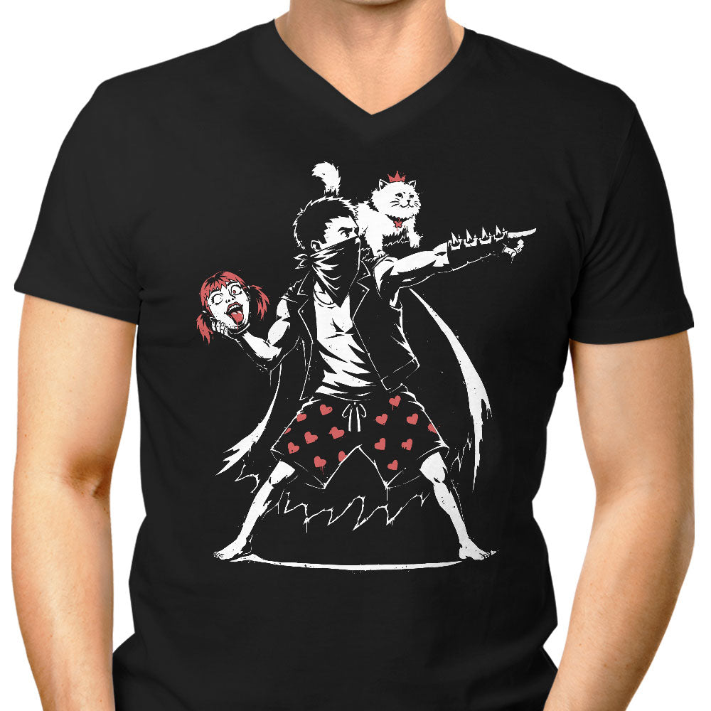 Dungeon Crawler Graffiti Men's V-Neck - Adult & Kids T-Shirts, Sweatshirts & Hoodies apparel design preview 1
