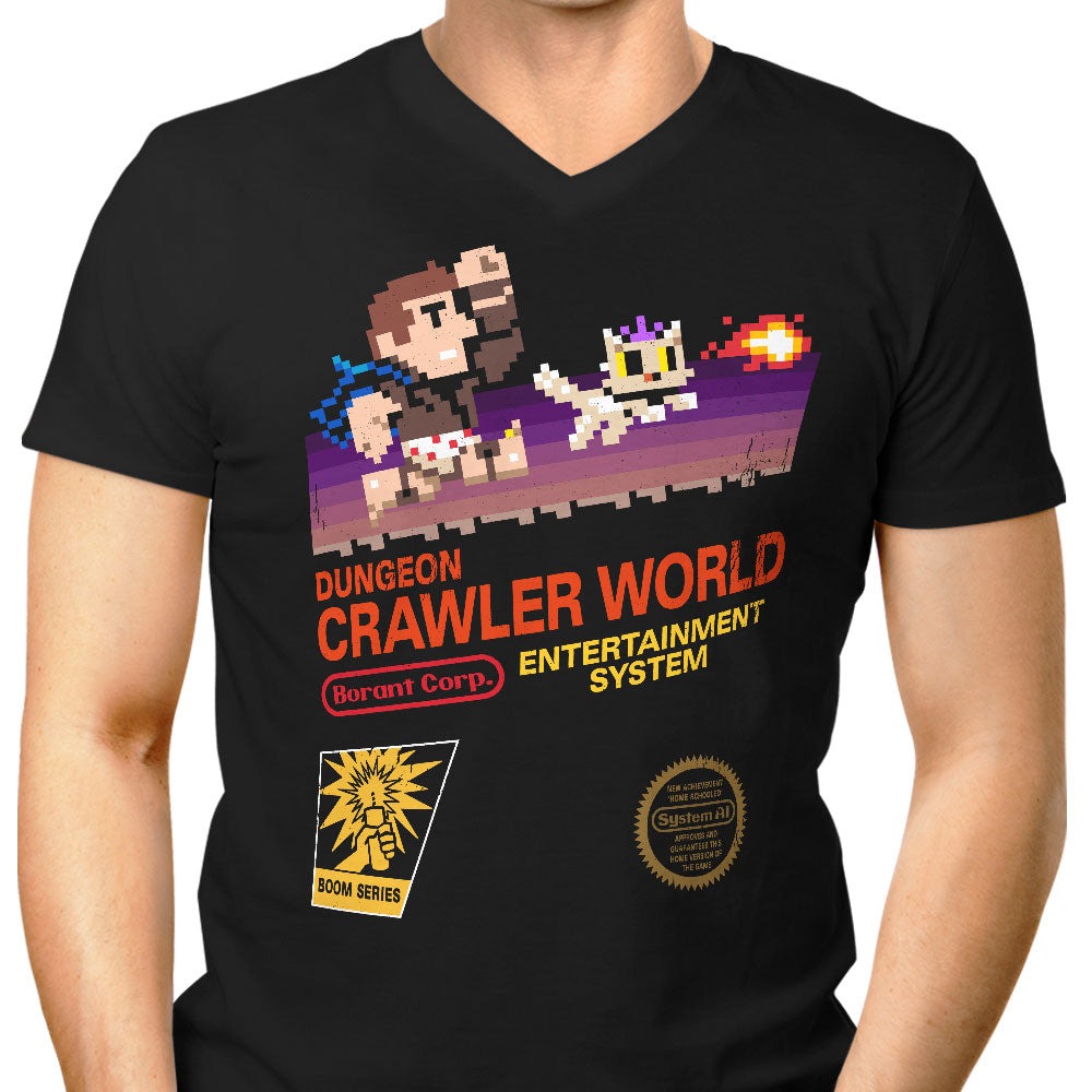 Dungeon Crawler World Men's V-Neck - Adult & Kids T-Shirts, Sweatshirts & Hoodies apparel design preview 1