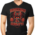 Dungeons and Deadlifts Men's V-Neck - Adult & Kids T-Shirts, Sweatshirts & Hoodies apparel design preview 1