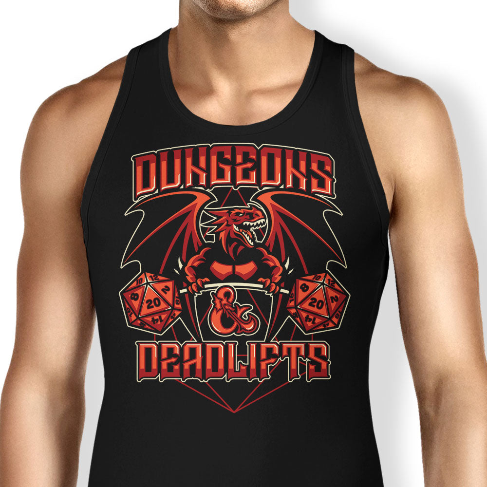 Dungeons and Deadlifts Tank Top - Adult & Kids T-Shirts, Sweatshirts & Hoodies apparel design preview 1